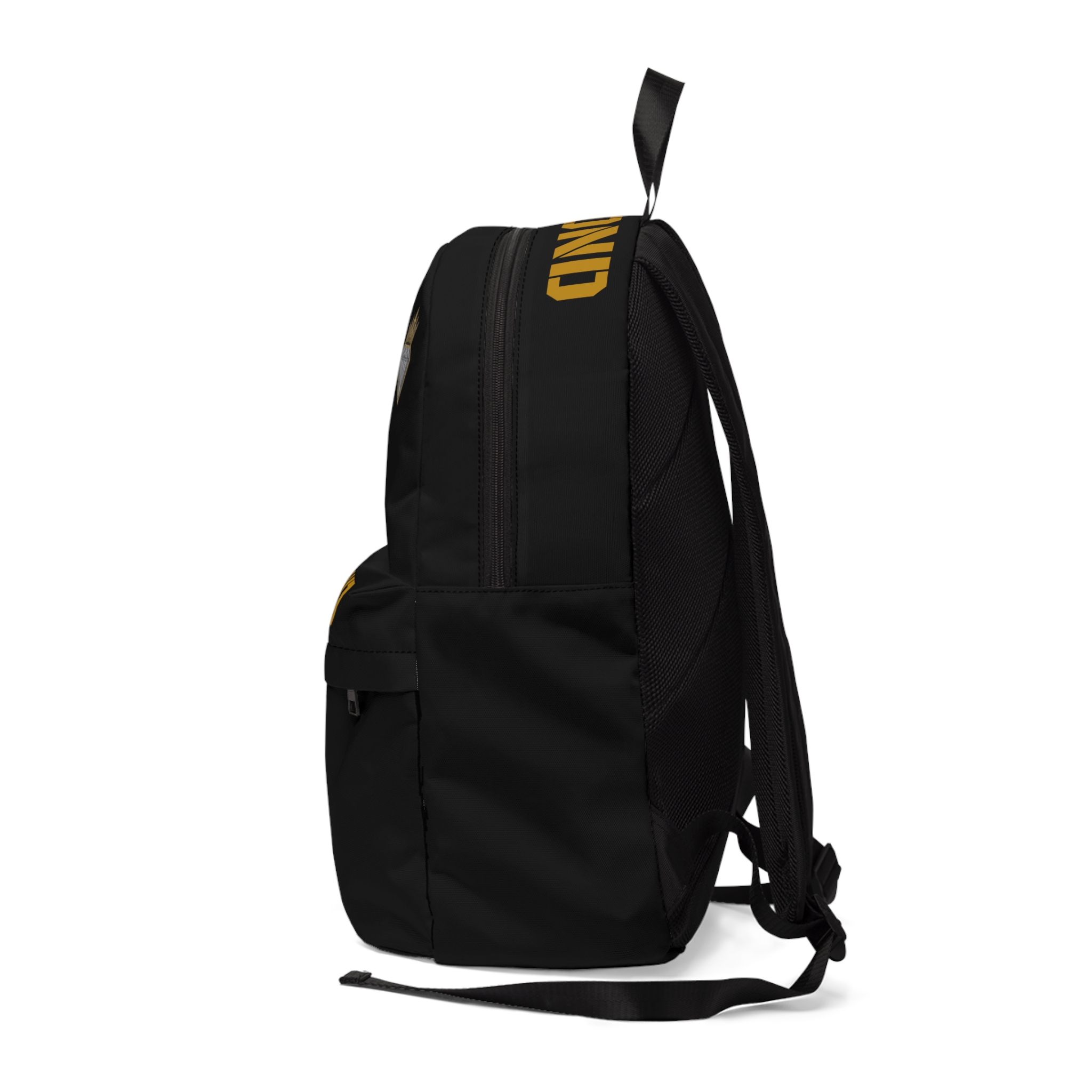 DIAMOND COLLECTION | Crest Backpack — Black & Gold Logo Daypack - Image 3