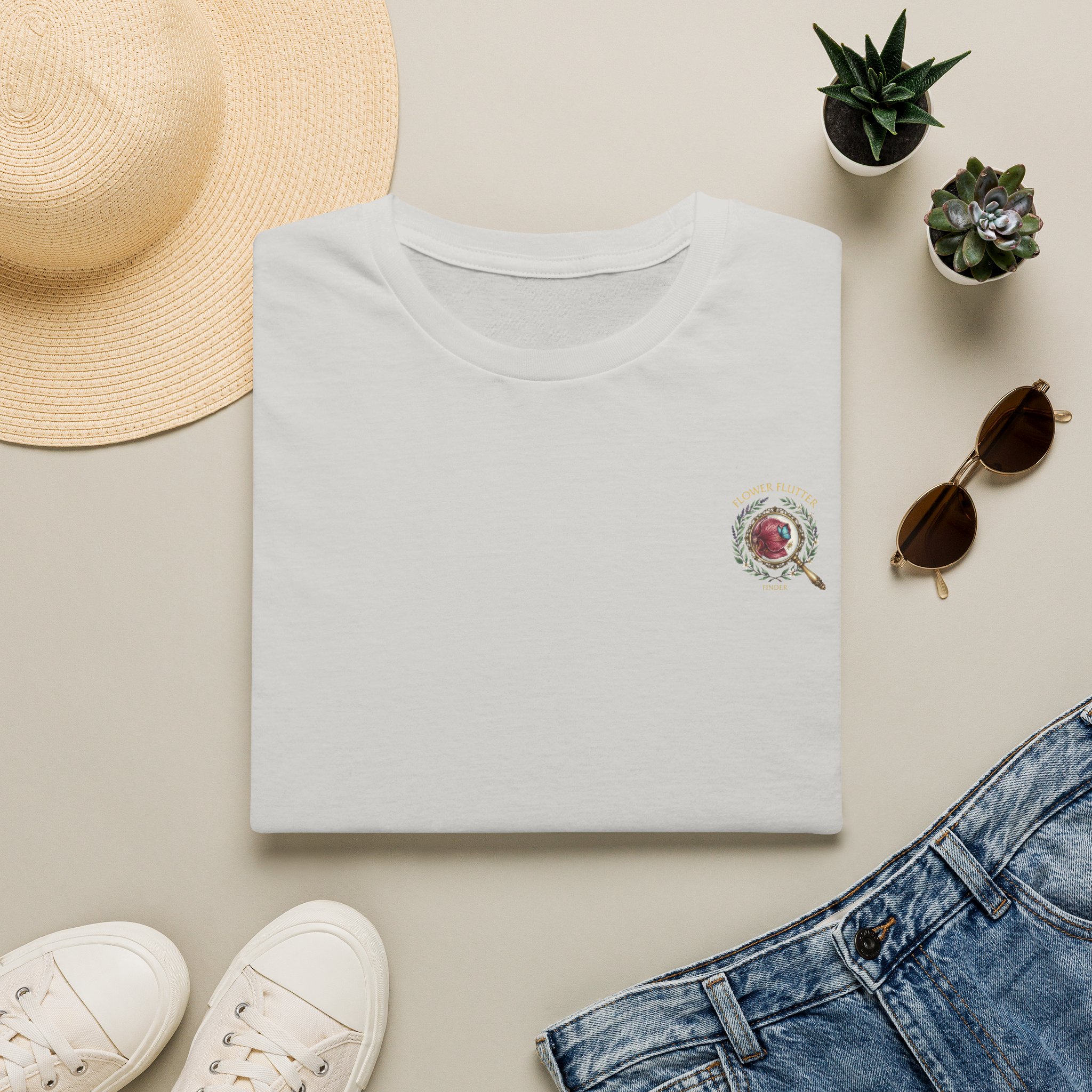 FLOWER FLUTTER FINDER T-shirt — Premium Tee - Image 5