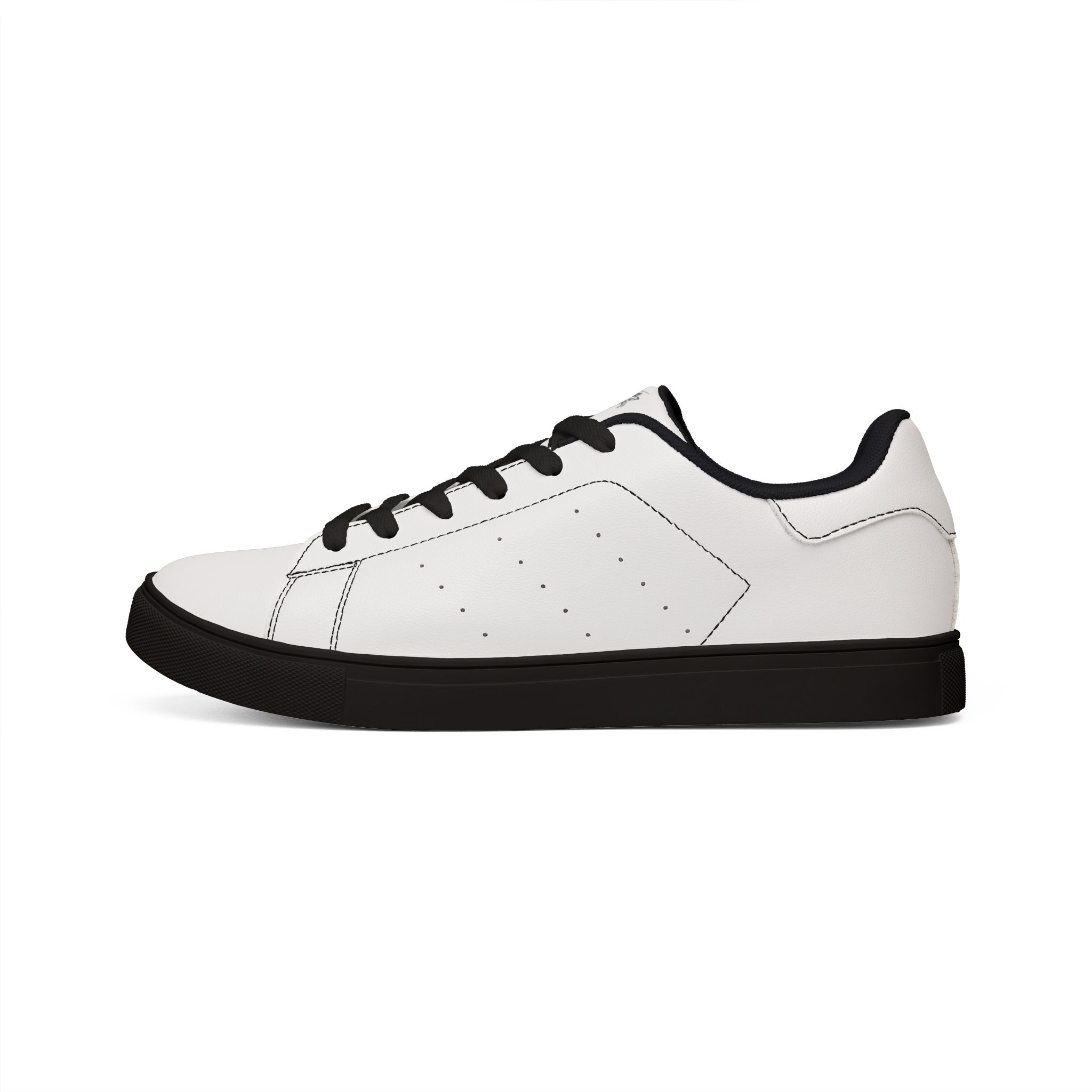 THE KNIGHT OF THE LIGHT CO — Men's White Leather Low-Top Sneakers — Minimal Casual Everyday Shoes - Image 6