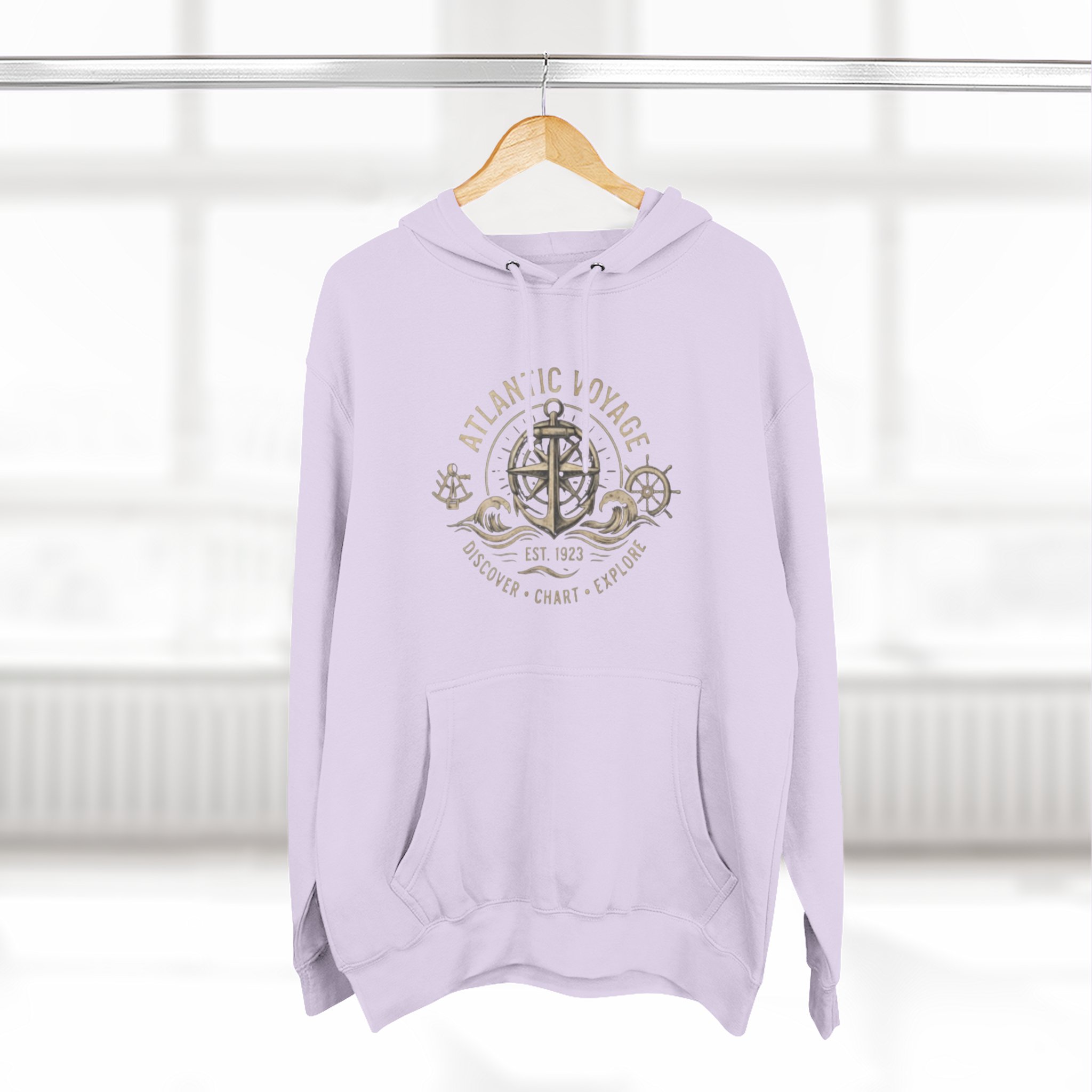 Nautical Anchor Compass Hoodie — Atlantic Voyage Graphic Pullover - Image 45