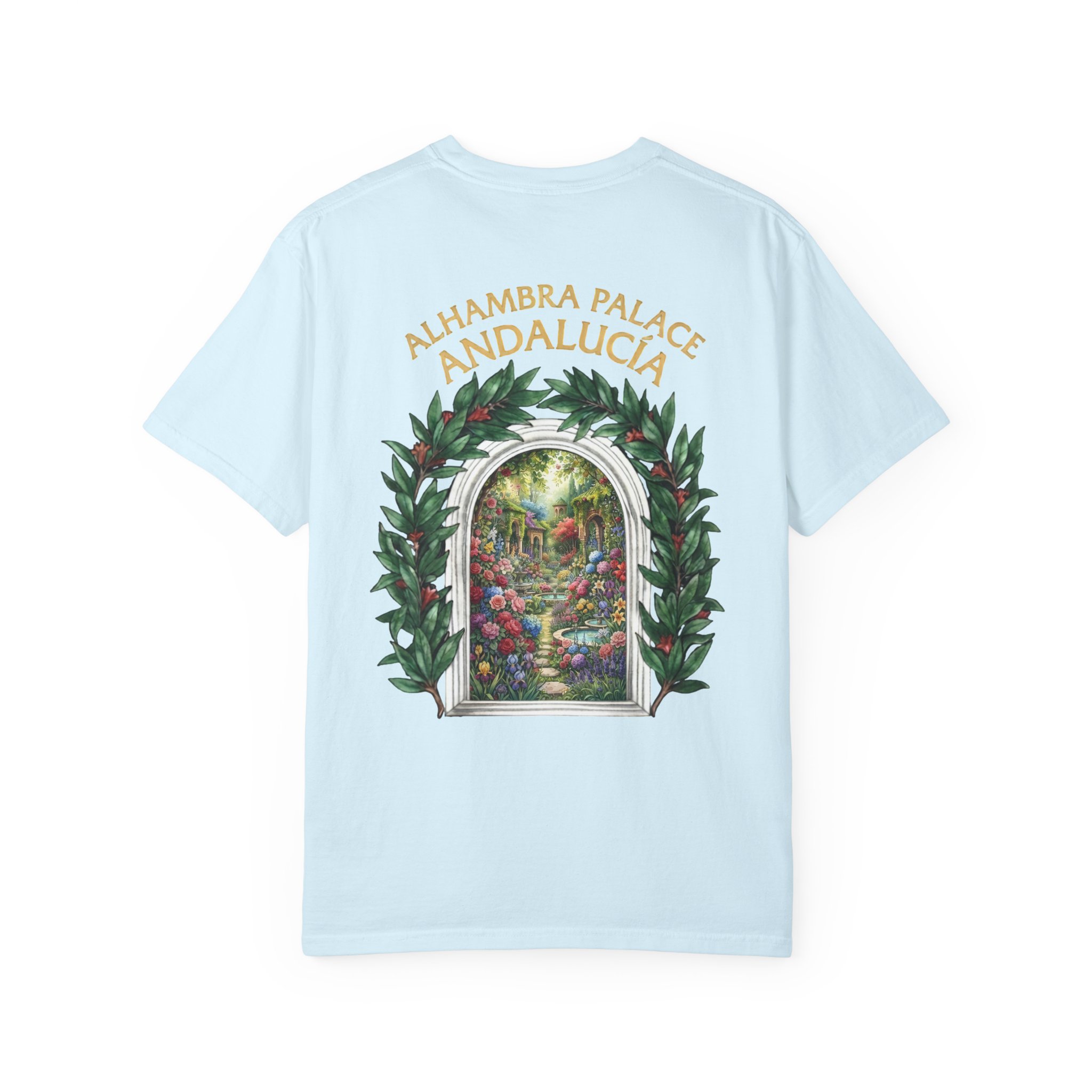ALHAMBRA PALACE ANDALUCIA T‑Shirt — Vintage Floral Arch Travel Tee - Image 72