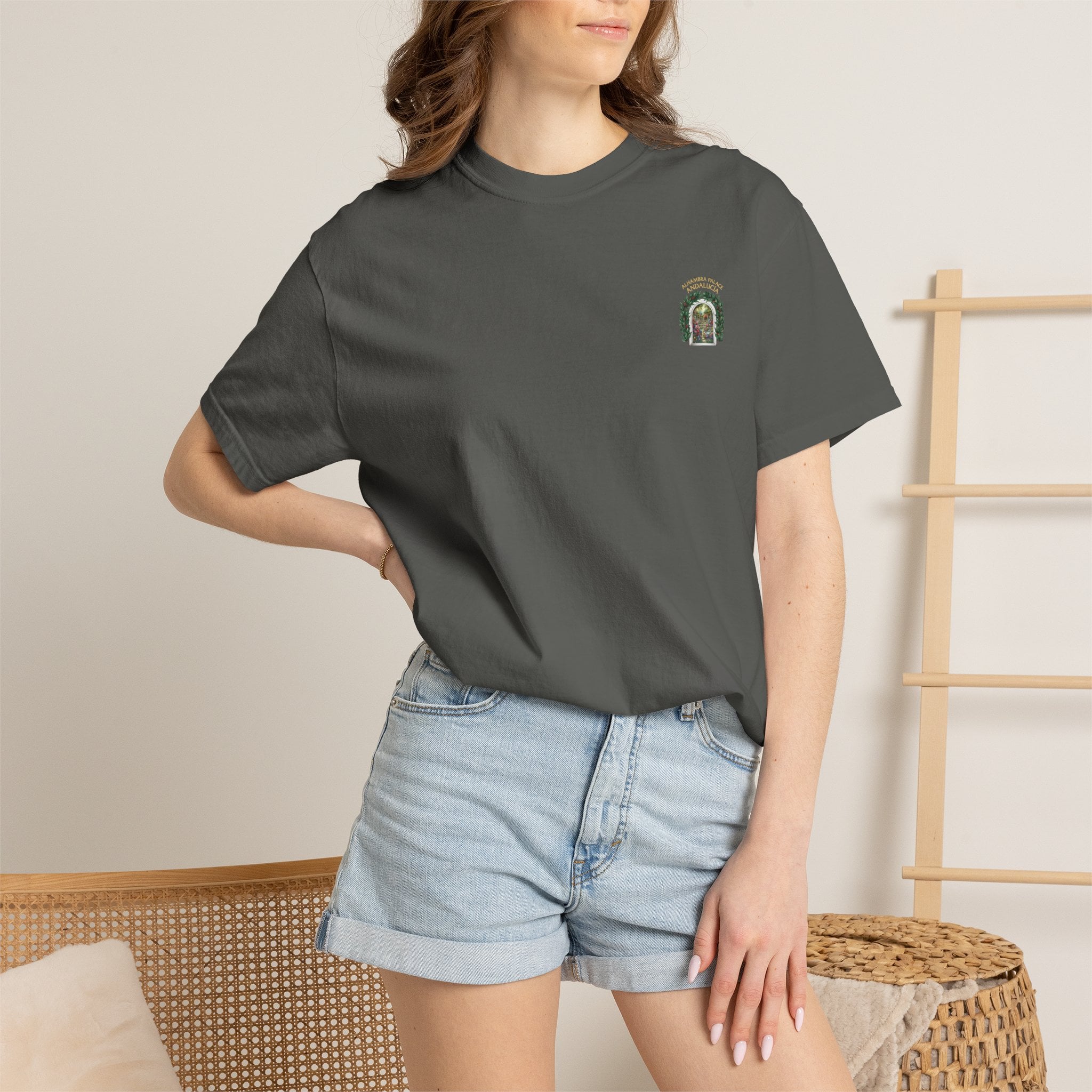 ALHAMBRA PALACE ANDALUCIA T‑Shirt — Vintage Floral Arch Travel Tee - Image 39
