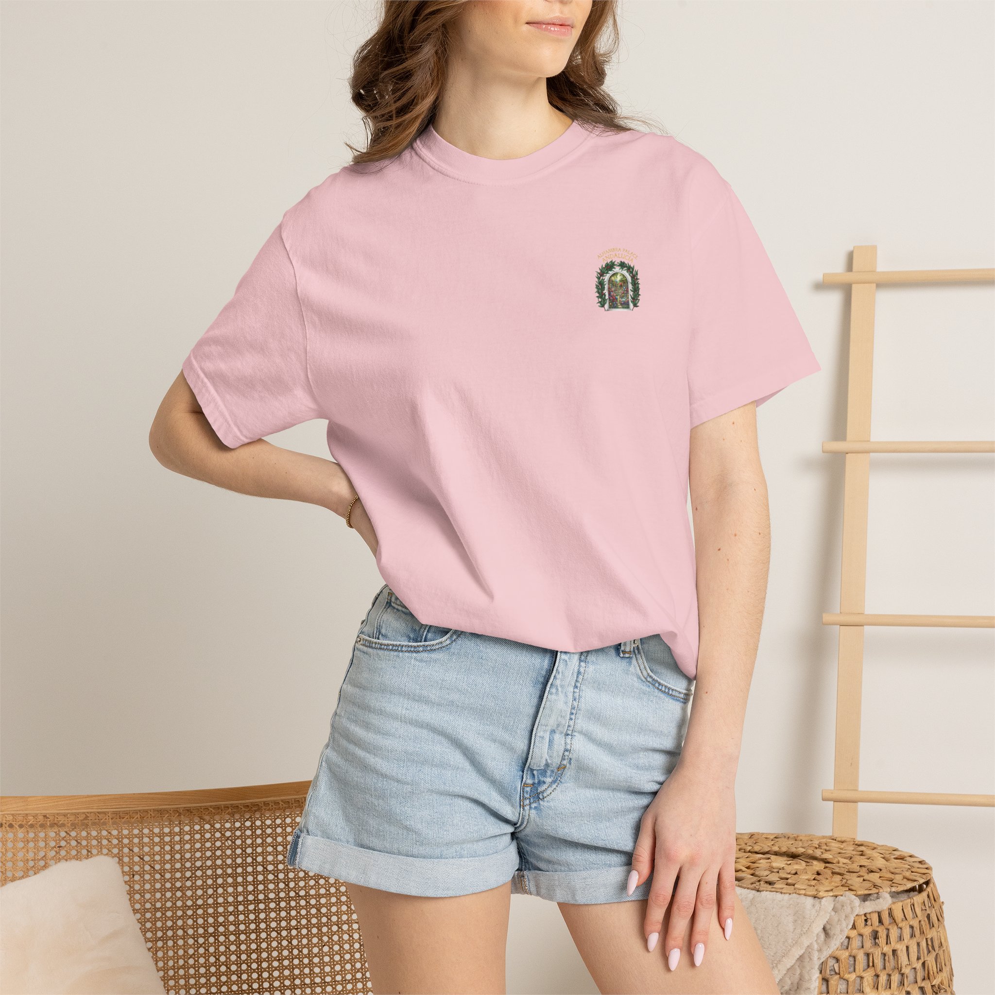 ALHAMBRA PALACE ANDALUCIA T‑Shirt — Vintage Floral Arch Travel Tee - Image 102