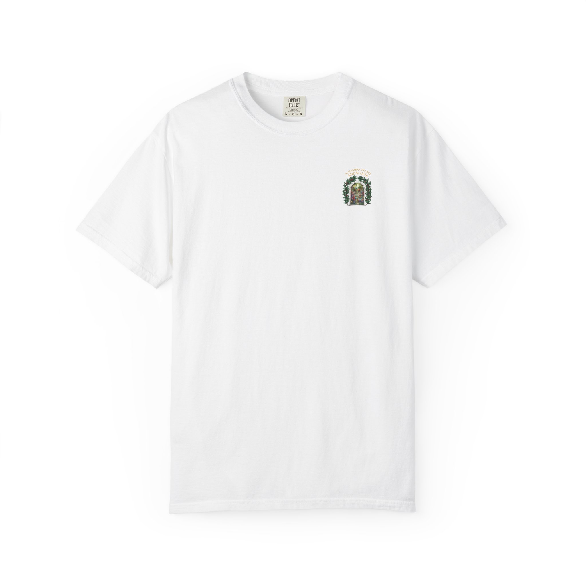 ALHAMBRA PALACE ANDALUCIA T‑Shirt — Vintage Floral Arch Travel Tee - Image 8