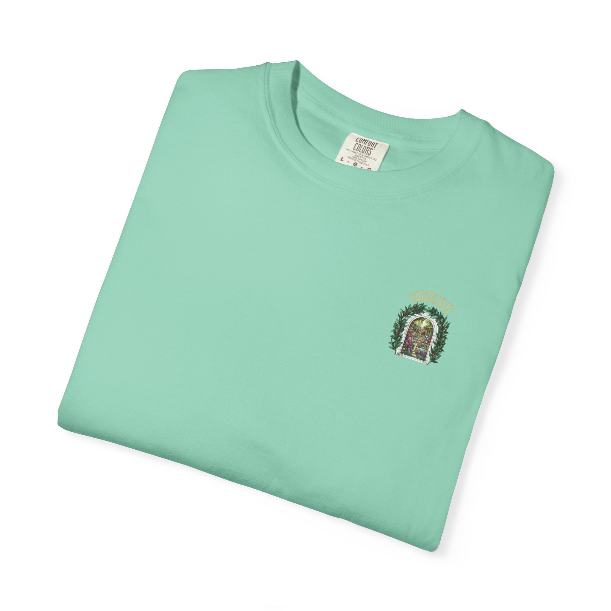 ALHAMBRA PALACE ANDALUCIA T‑Shirt — Vintage Floral Arch Travel Tee - Image 59