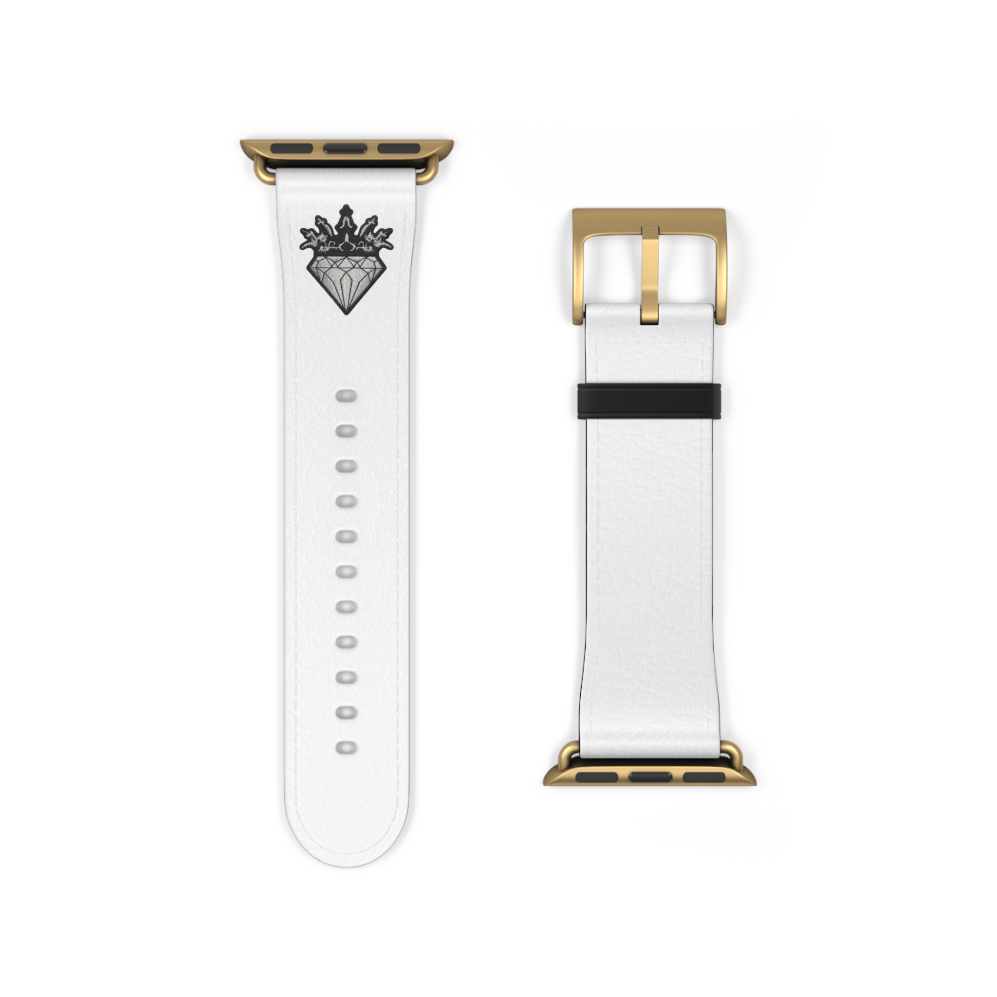 White Leather Watch Band | DIAMOND AND CO - Image 10