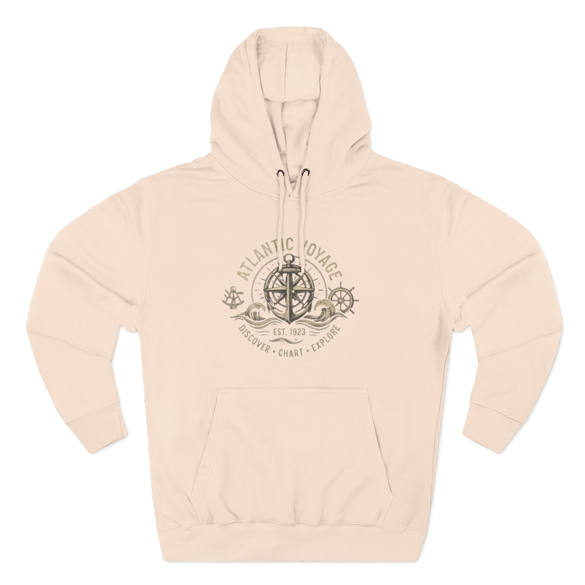 Nautical Anchor Compass Hoodie — Atlantic Voyage Graphic Pullover - Image 19