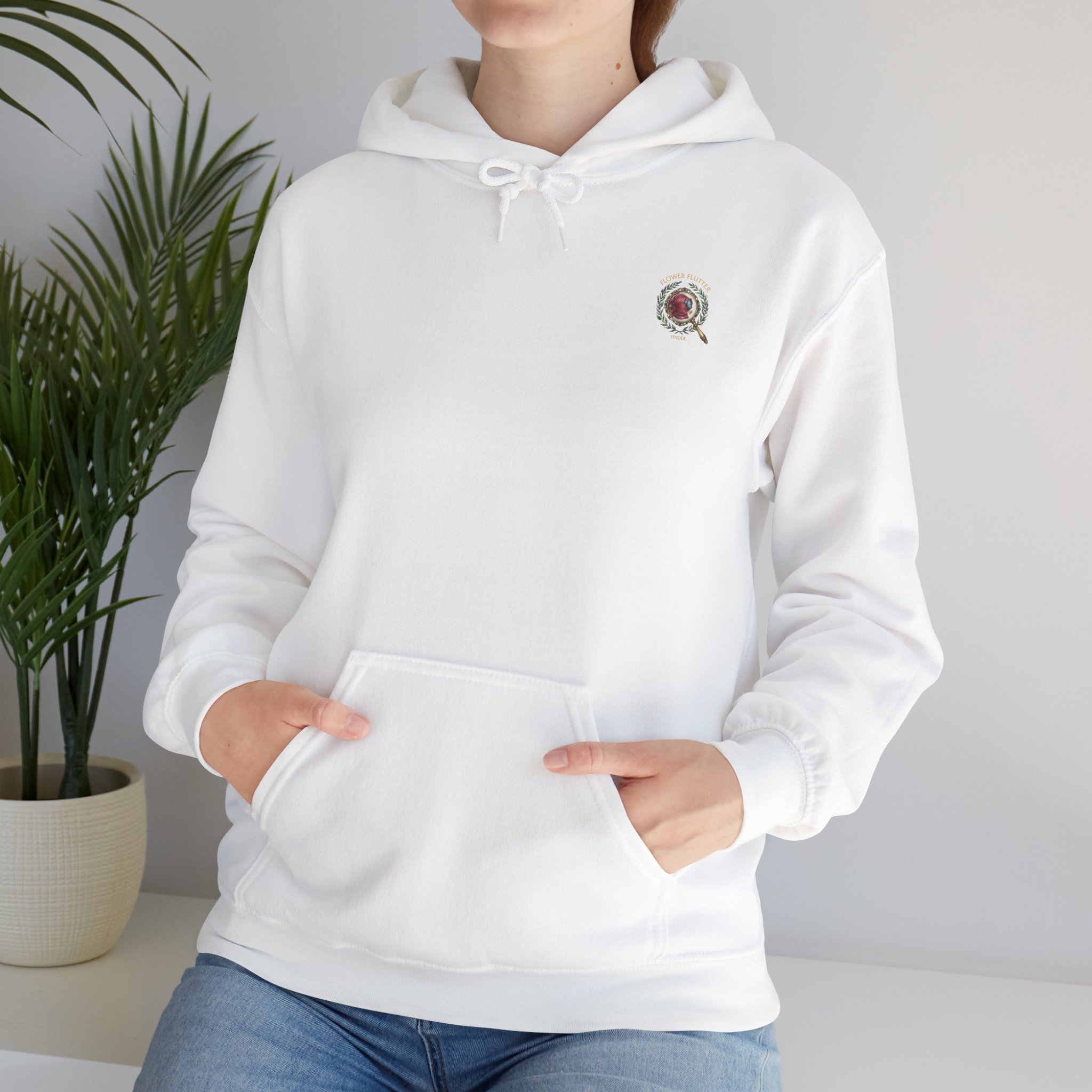FLOWER FLUTTER FINDER COLLECTION HOODIE — Unisex Classic Pullover Hoodie - Image 8