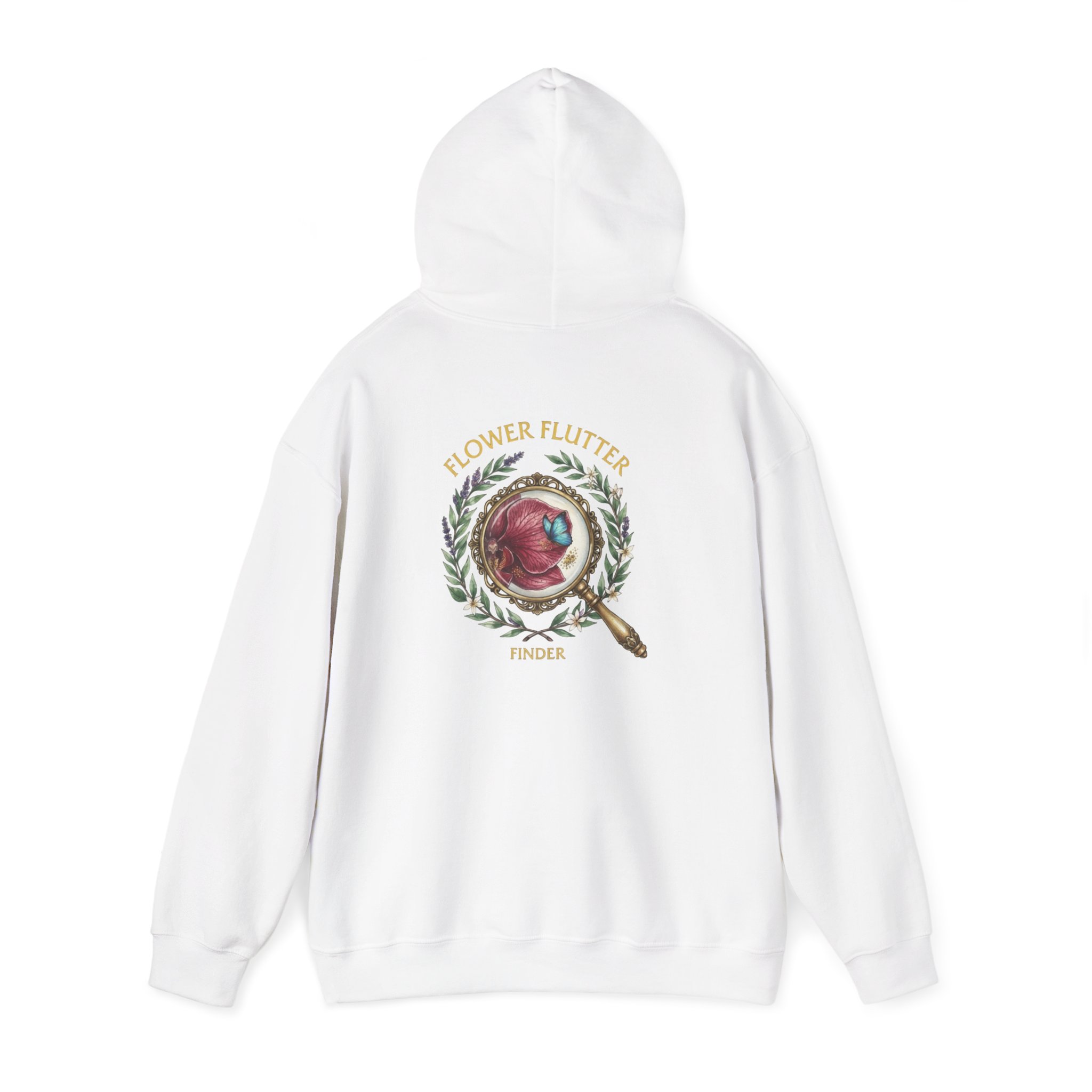 FLOWER FLUTTER FINDER COLLECTION HOODIE — Unisex Classic Pullover Hoodie - Image 5