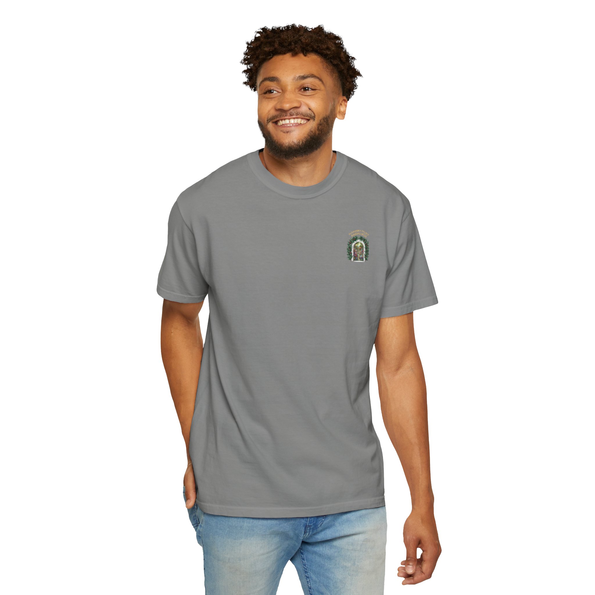 ALHAMBRA PALACE ANDALUCIA T‑Shirt — Vintage Floral Arch Travel Tee - Image 83