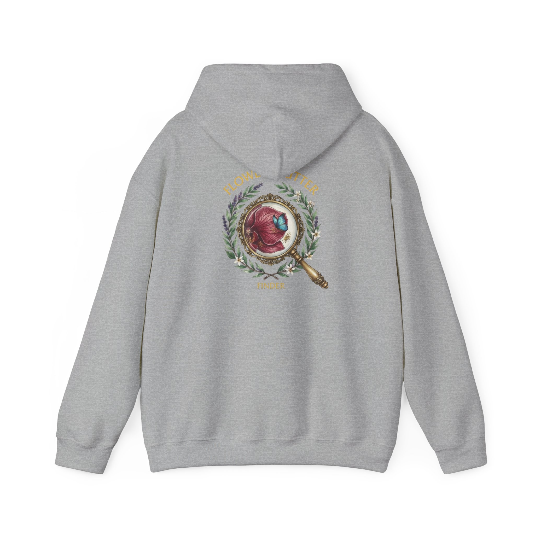 FLOWER FLUTTER FINDER COLLECTION HOODIE — Unisex Classic Pullover Hoodie - Image 19