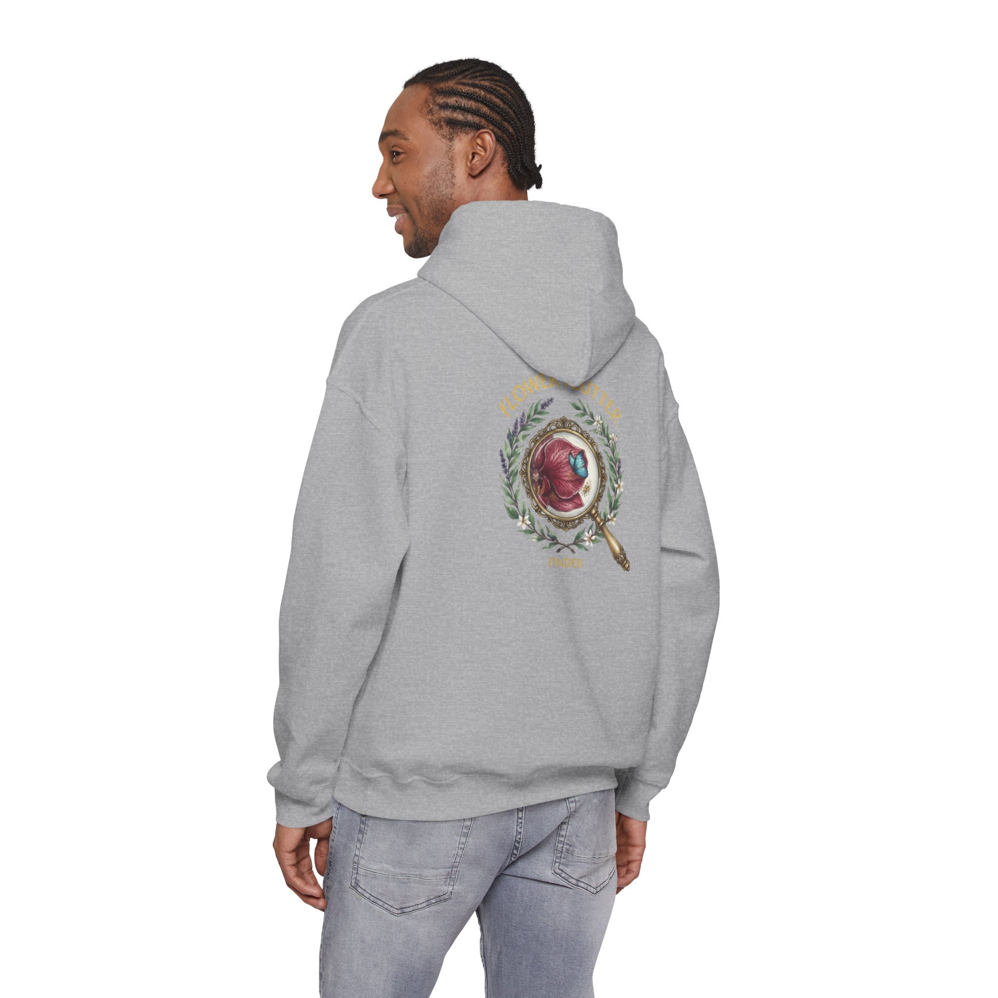 FLOWER FLUTTER FINDER COLLECTION HOODIE — Unisex Classic Pullover Hoodie - Image 23