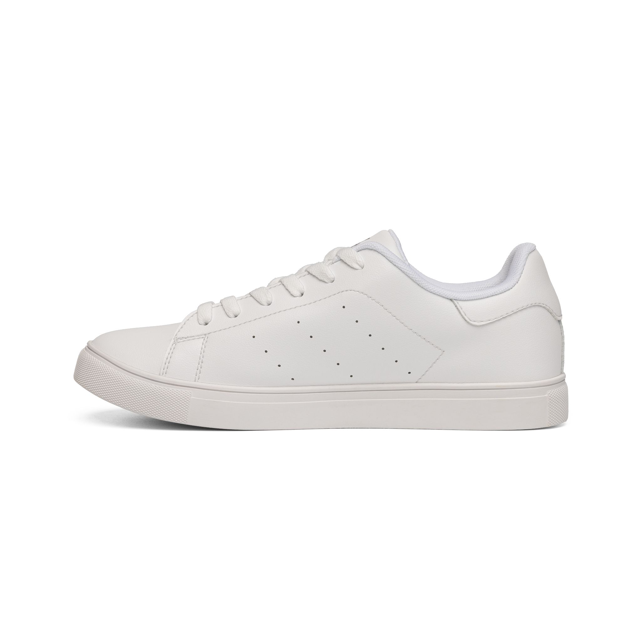 THE KNIGHT OF THE LIGHT CO — Men's White Leather Low-Top Sneakers — Minimal Casual Everyday Shoes - Image 4