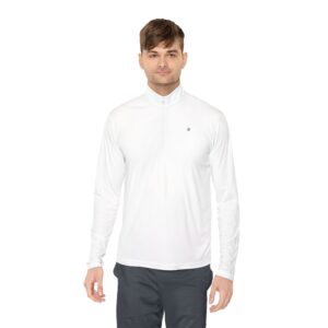 THE KNIGHT OF THE LIGHT CO — Classic White Quarter-Zip Pullover