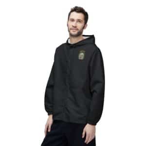 ALHAMBRA PALACE BLACK EDITION Garden Window Windbreaker Jacket — Floral Scenic