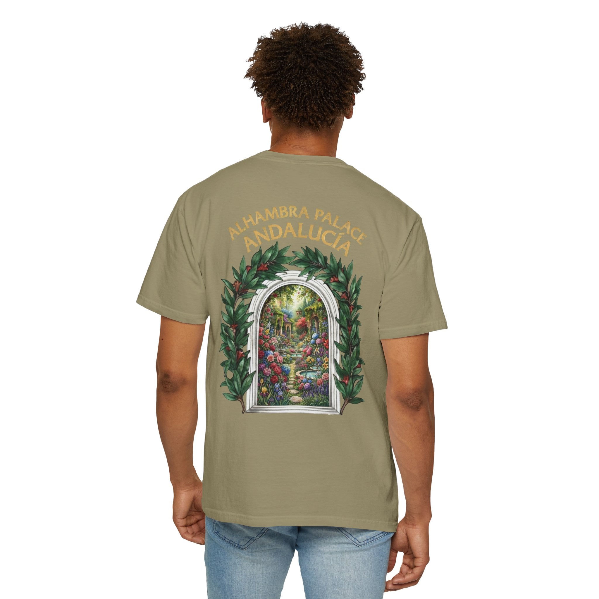 ALHAMBRA PALACE ANDALUCIA T‑Shirt — Vintage Floral Arch Travel Tee - Image 35