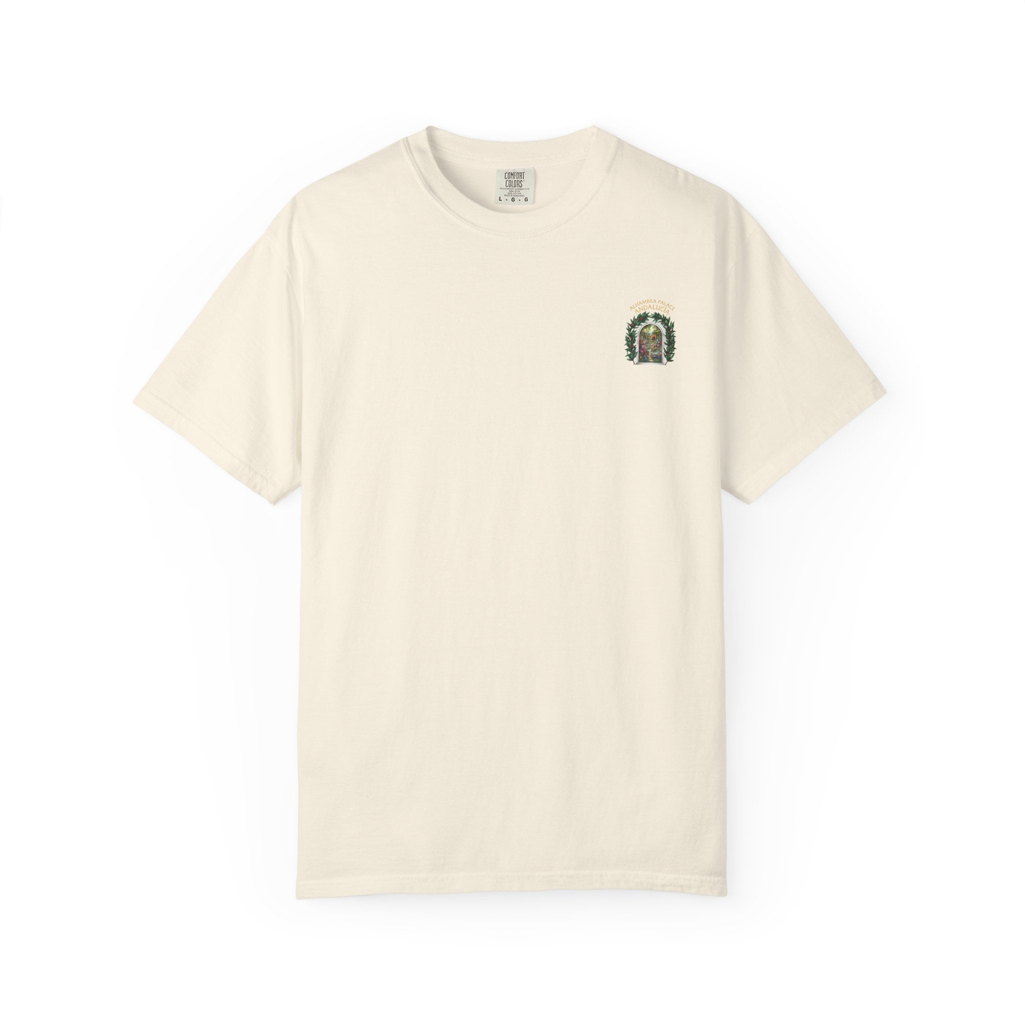 ALHAMBRA PALACE ANDALUCIA T‑Shirt — Vintage Floral Arch Travel Tee - Image 2