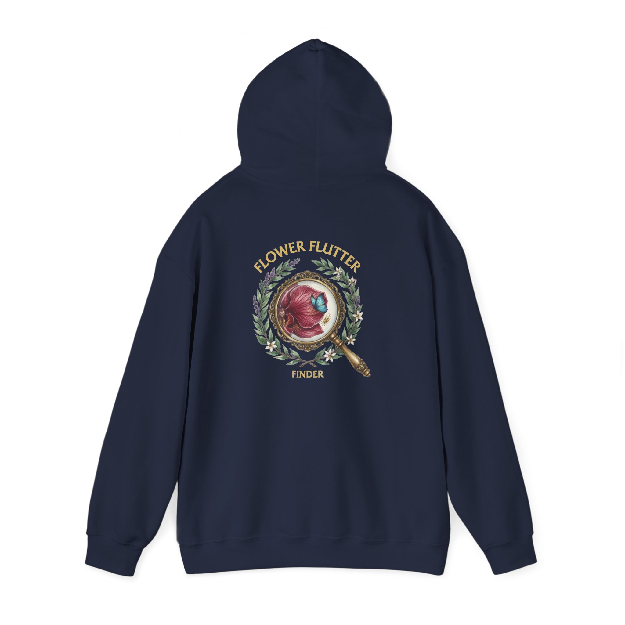 FLOWER FLUTTER FINDER COLLECTION HOODIE — Unisex Classic Pullover Hoodie - Image 44