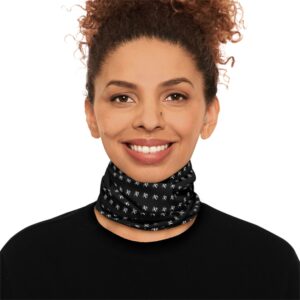 Winter Neck Gaiter with Drawstring – Black-and-White Archishop Matrix