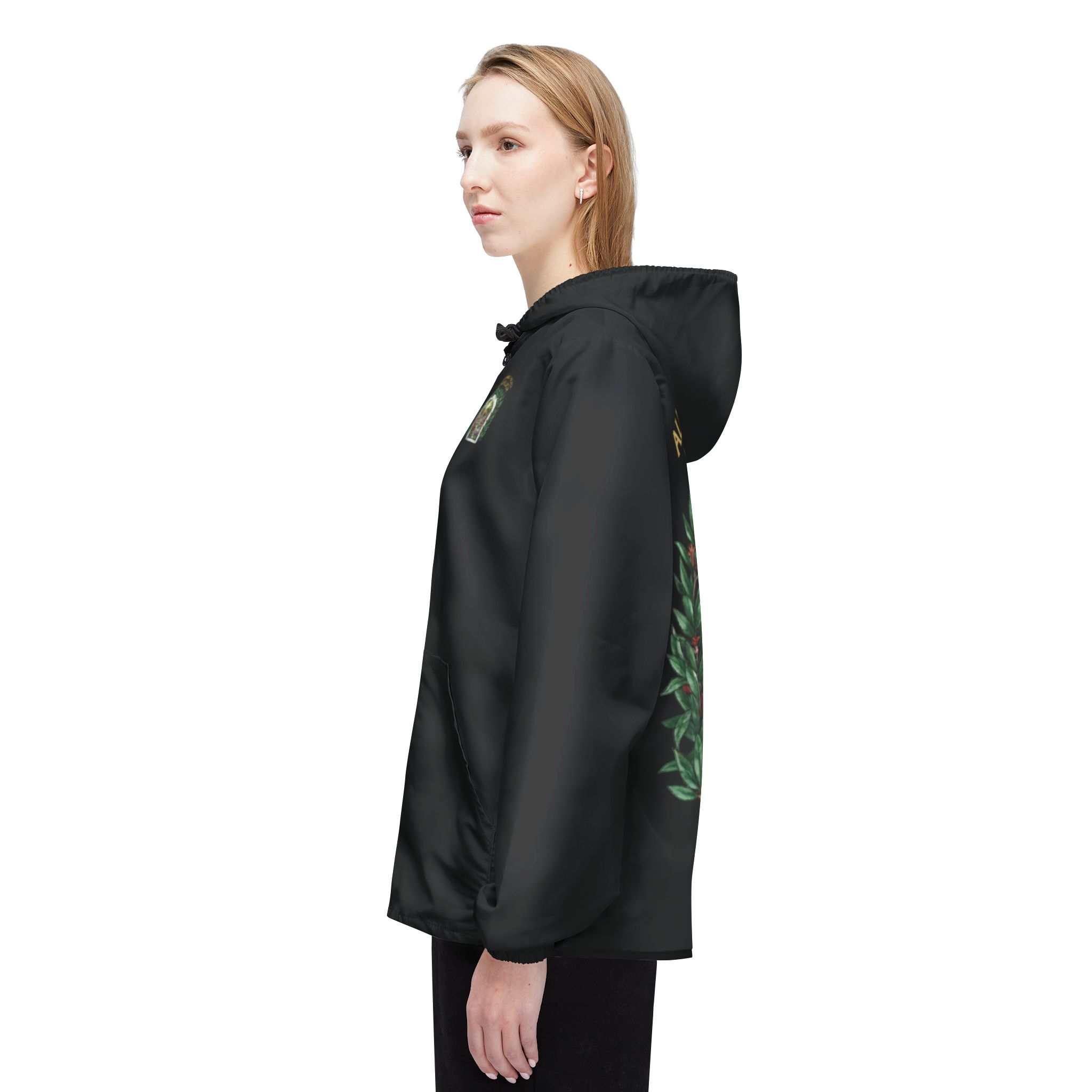 ALHAMBRA PALACE BLACK EDITION Garden Window Windbreaker Jacket — Floral Scenic - Image 6