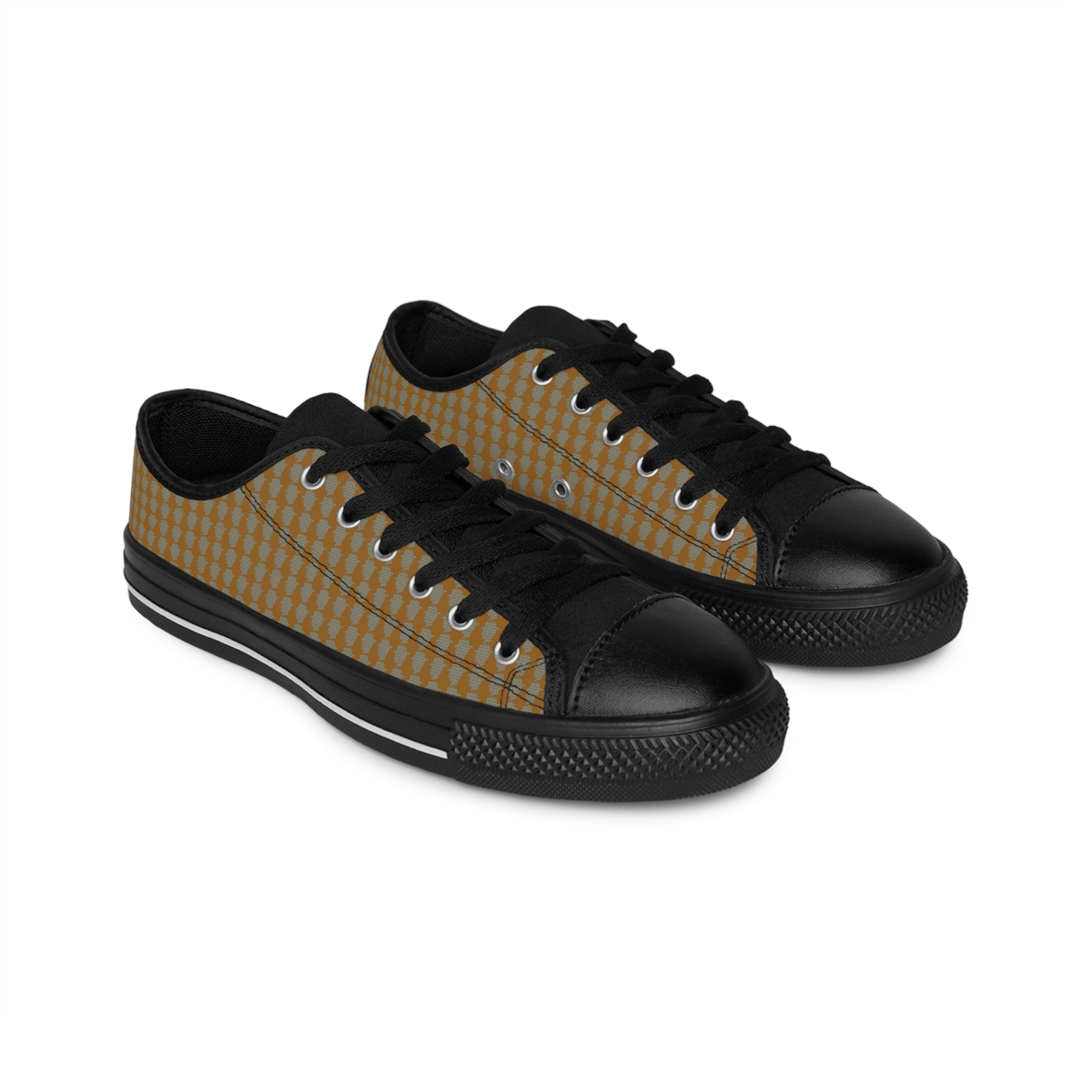 Men’s Brown Plaid Low-Top Sneakers | The Gentleman Co