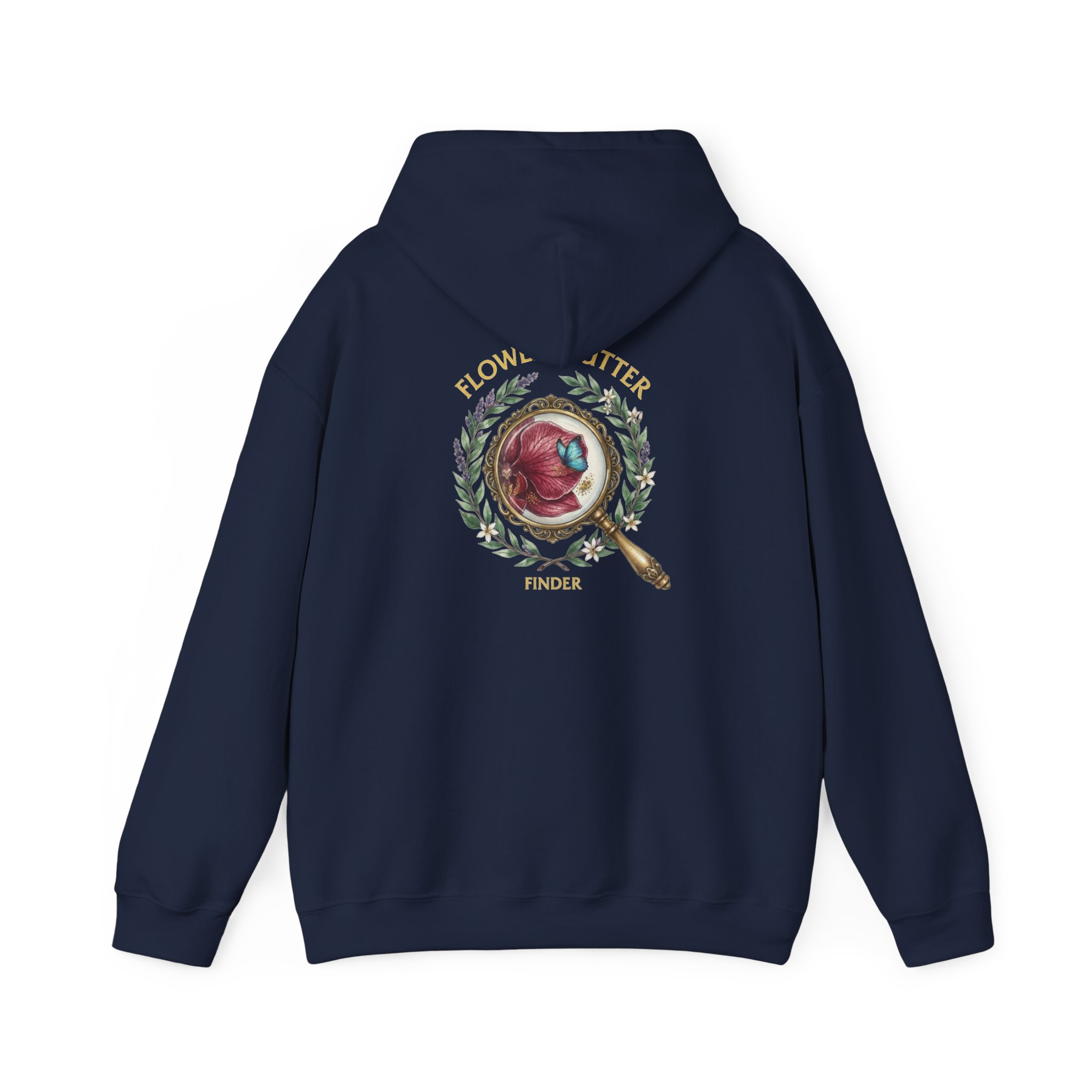 FLOWER FLUTTER FINDER COLLECTION HOODIE — Unisex Classic Pullover Hoodie - Image 43