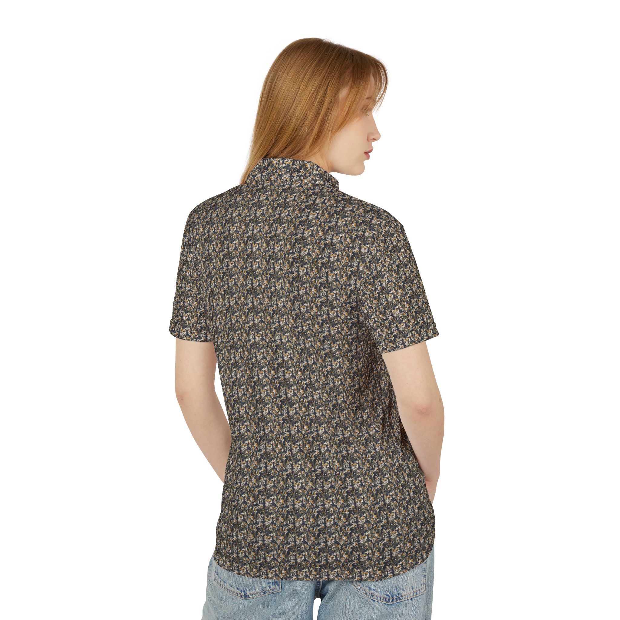 Archishop Brown Houndstooth Pattern Polo Shirt - Image 6