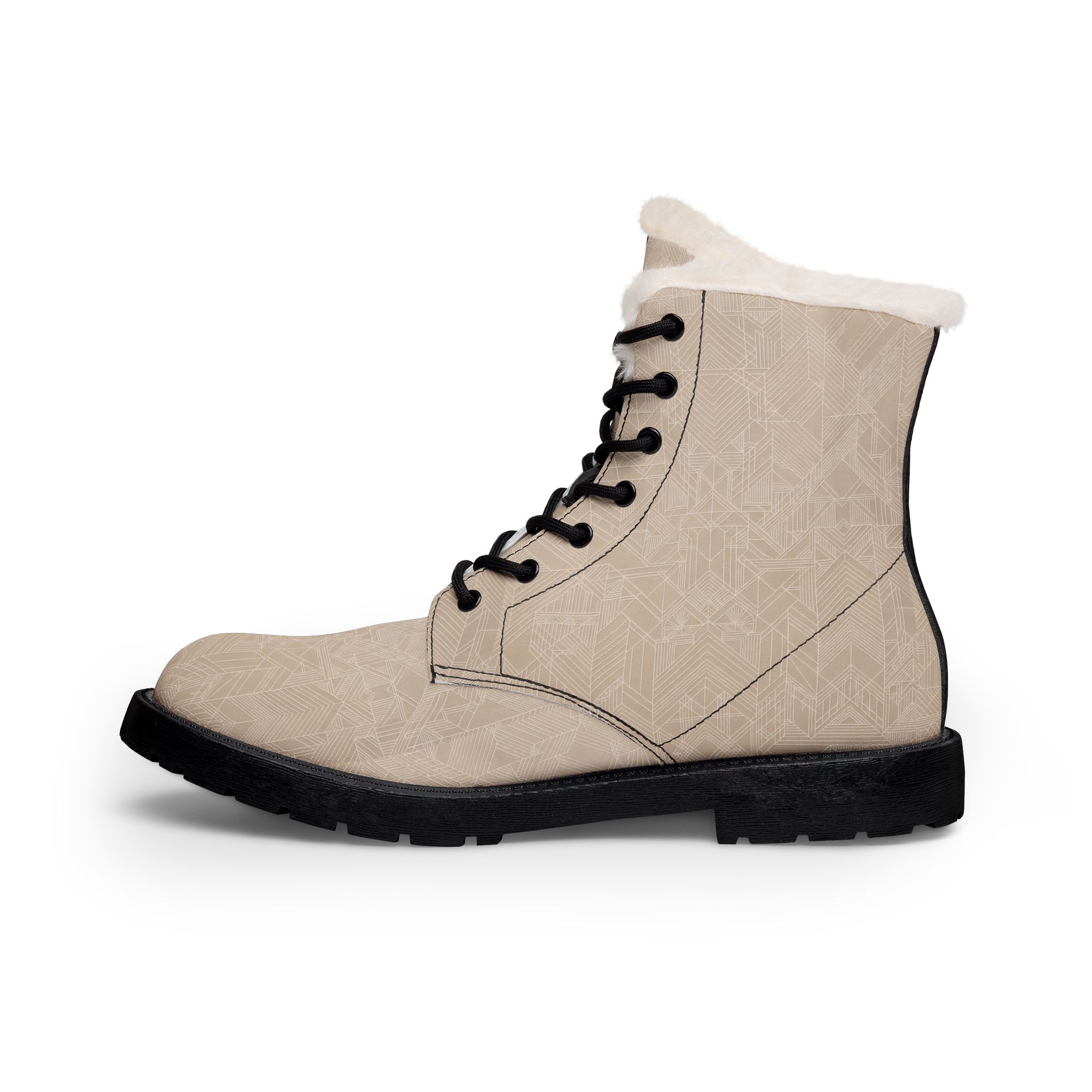 Women's Essential Beige Fur-Lined Boots - Image 4