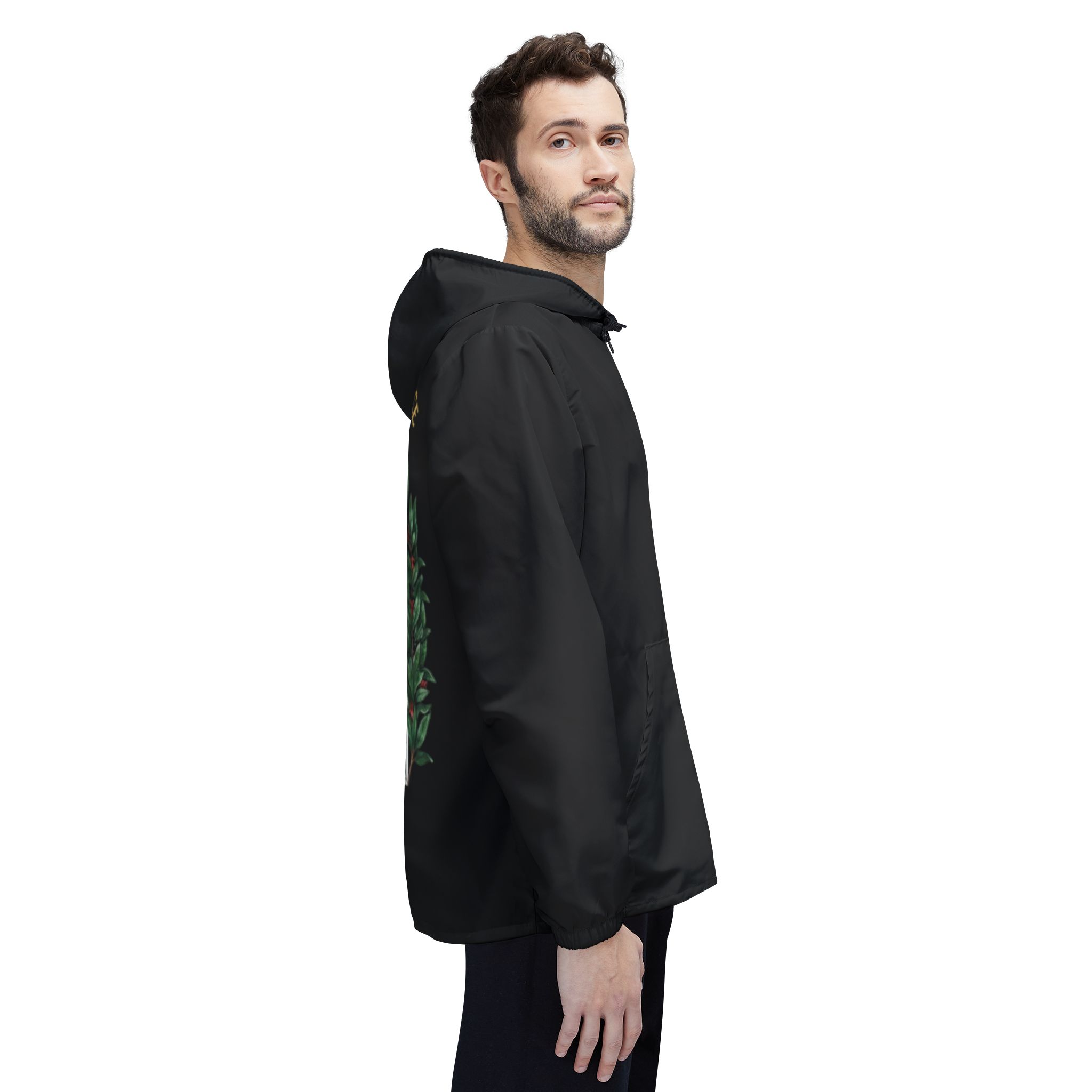 ALHAMBRA PALACE BLACK EDITION Garden Window Windbreaker Jacket — Floral Scenic - Image 9
