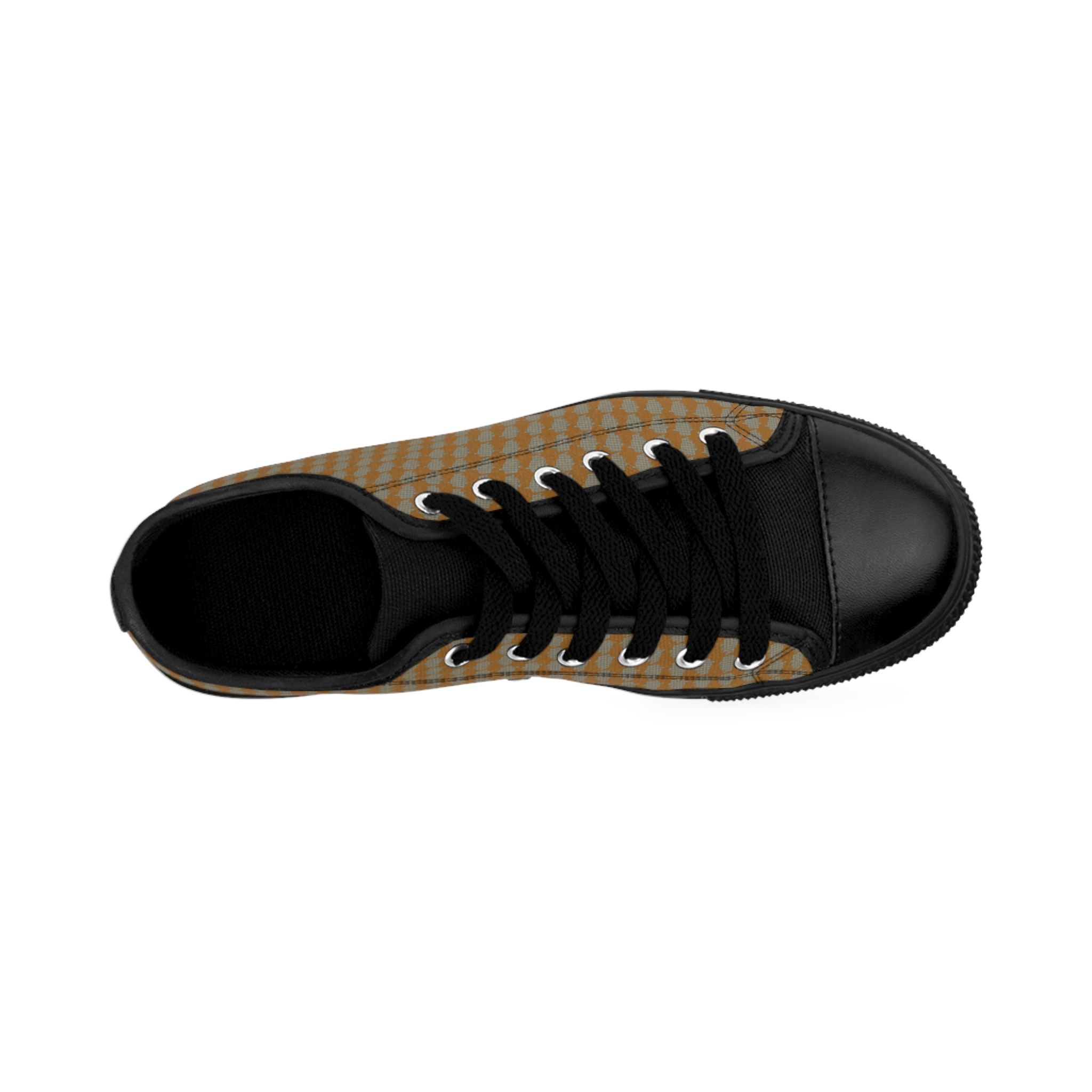 Men’s Brown Plaid Low-Top Sneakers | The Gentleman Co - Image 3