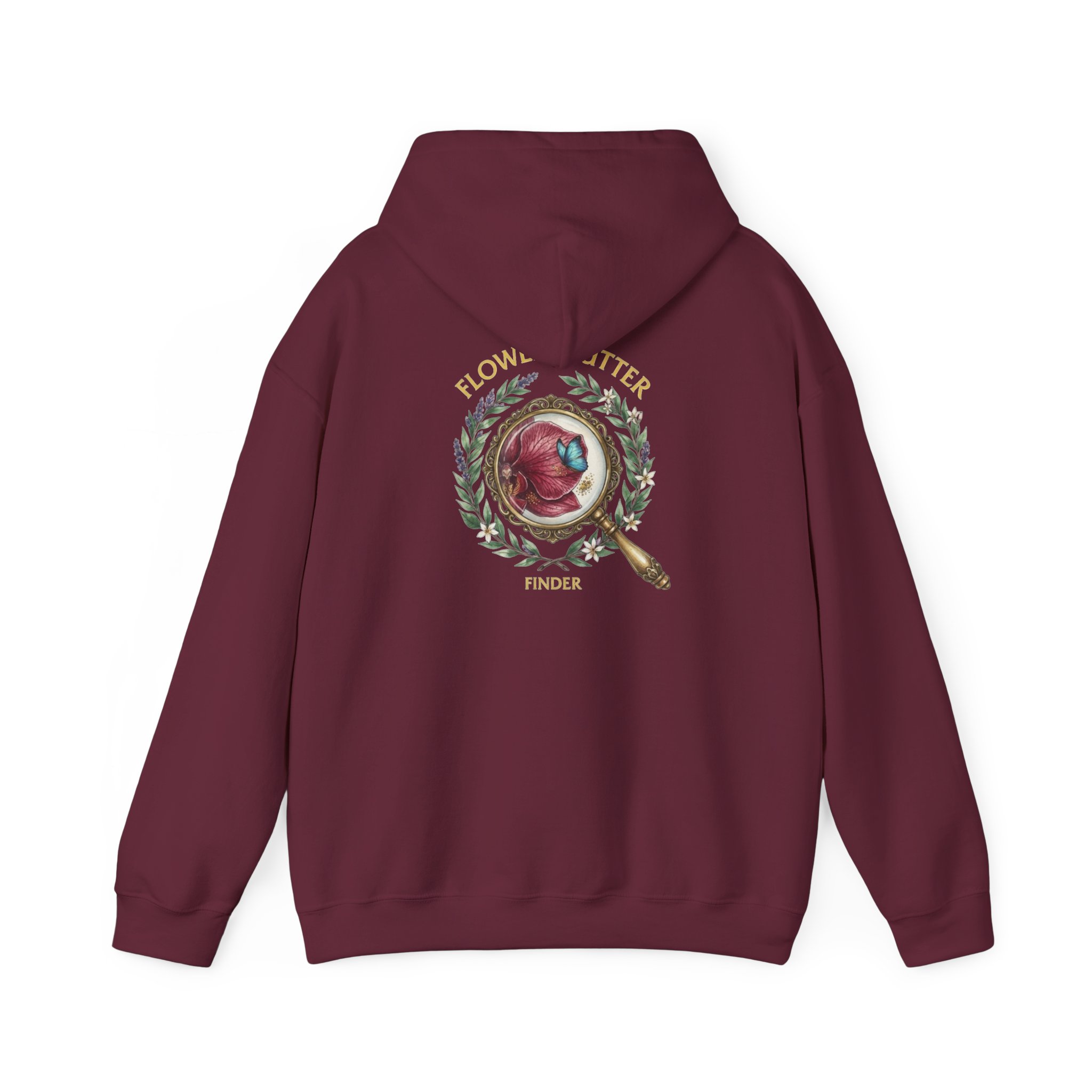FLOWER FLUTTER FINDER COLLECTION HOODIE — Unisex Classic Pullover Hoodie - Image 39