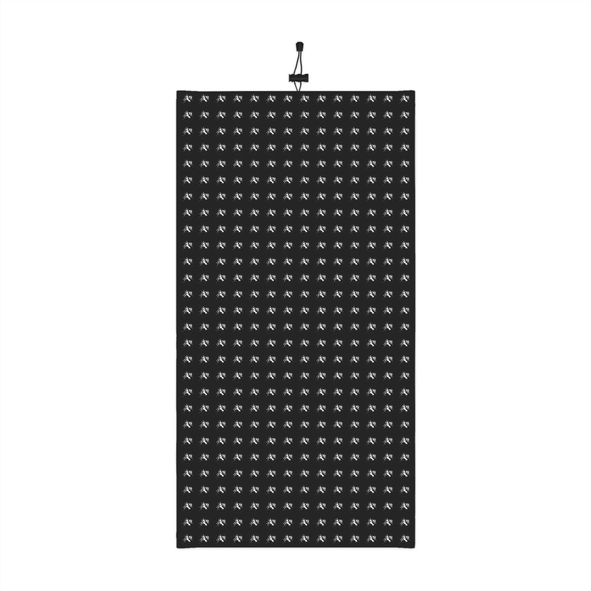 Winter Neck Gaiter with Drawstring – Black-and-White Archishop Matrix - Image 2