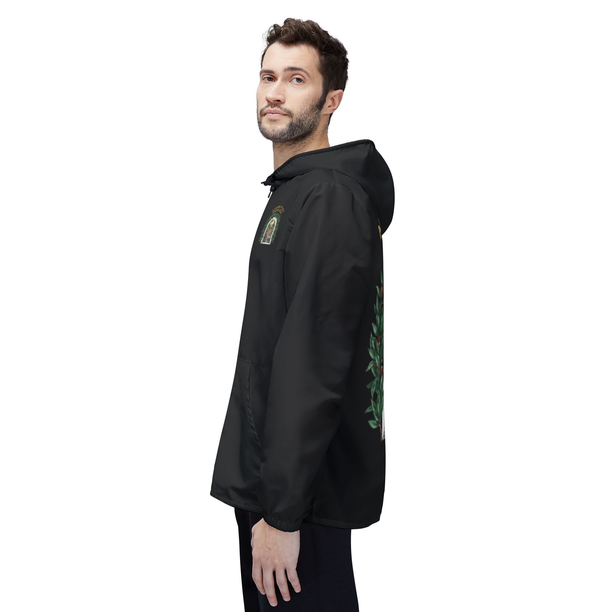 ALHAMBRA PALACE BLACK EDITION Garden Window Windbreaker Jacket — Floral Scenic - Image 8