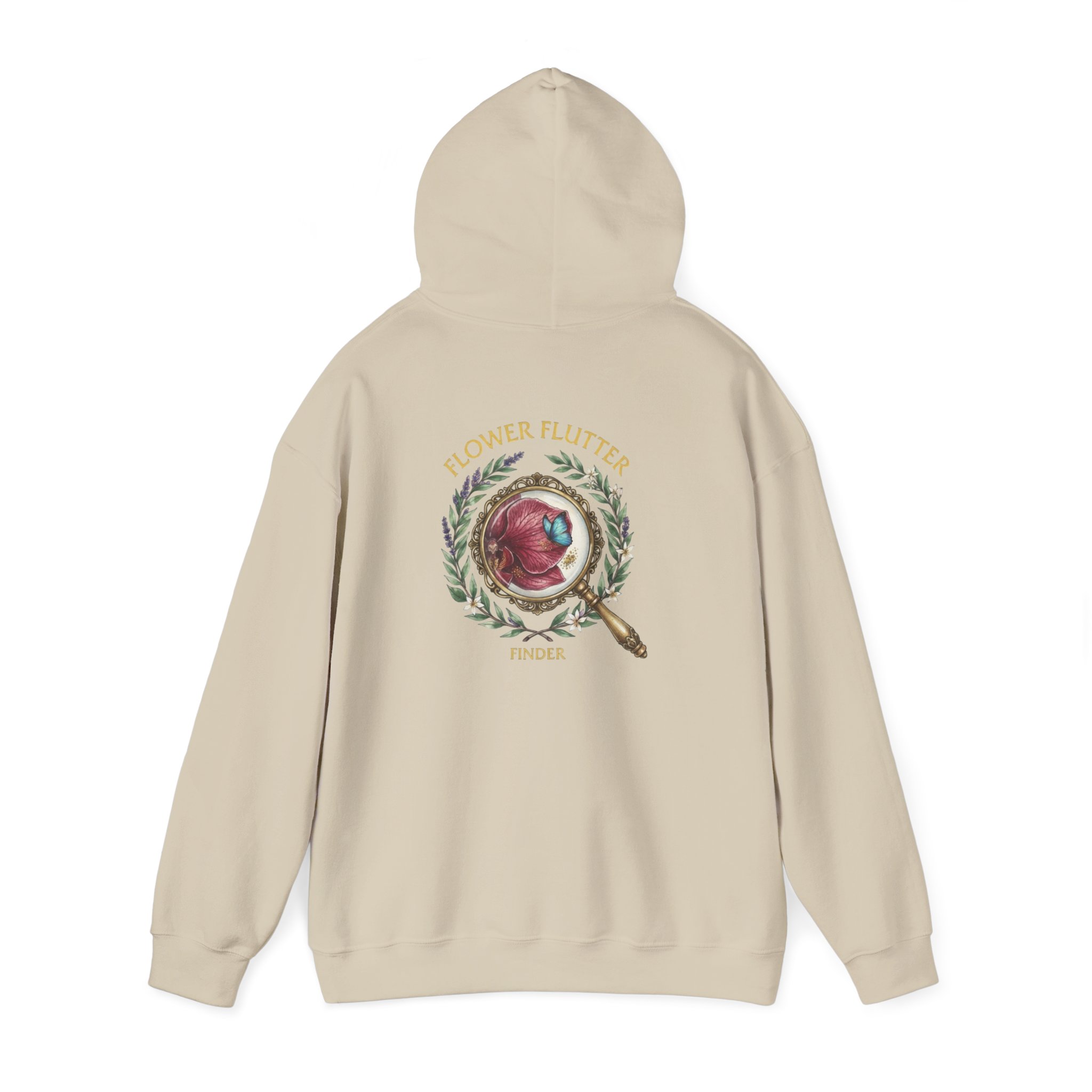 FLOWER FLUTTER FINDER COLLECTION HOODIE — Unisex Classic Pullover Hoodie - Image 36