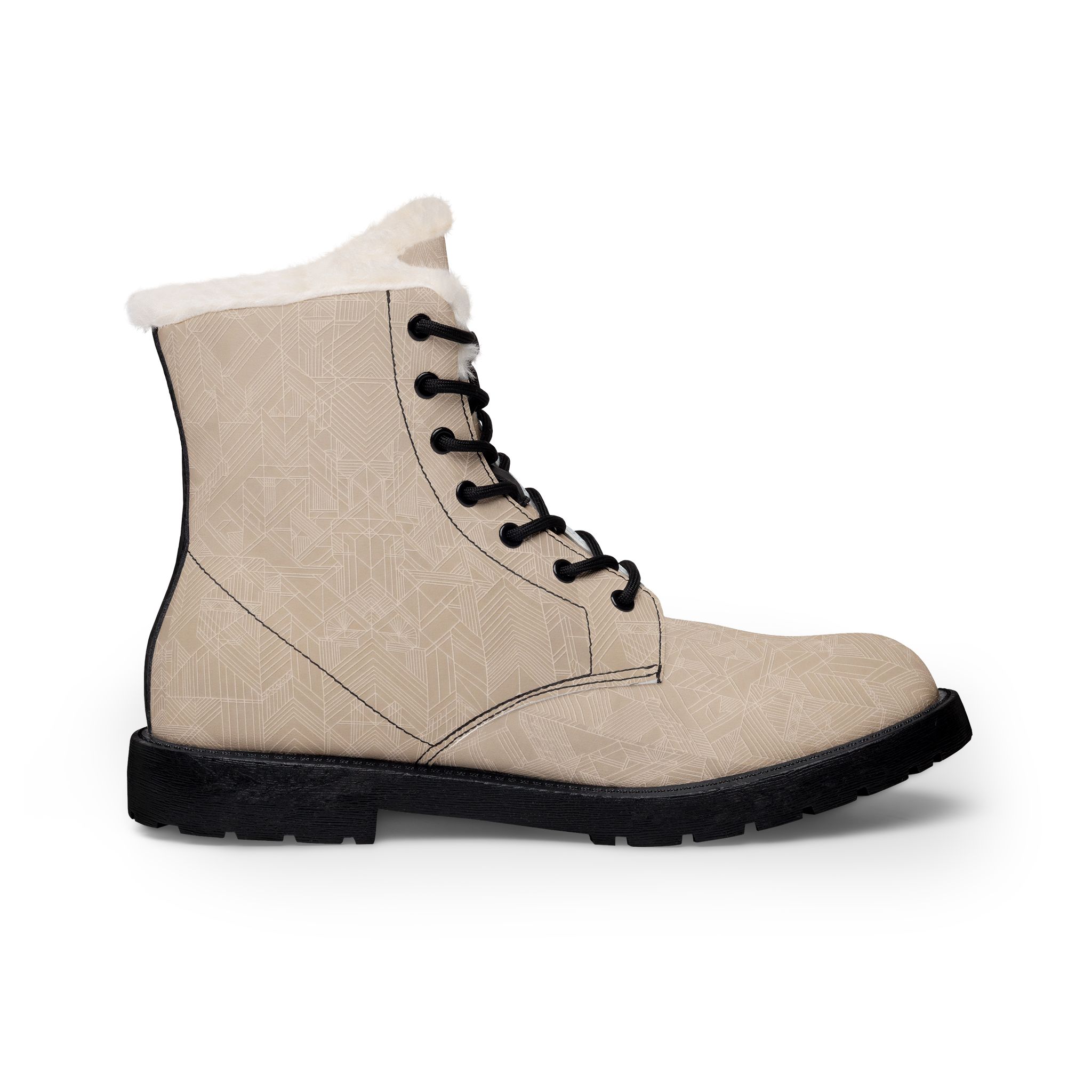 Women's Essential Beige Fur-Lined Boots - Image 3