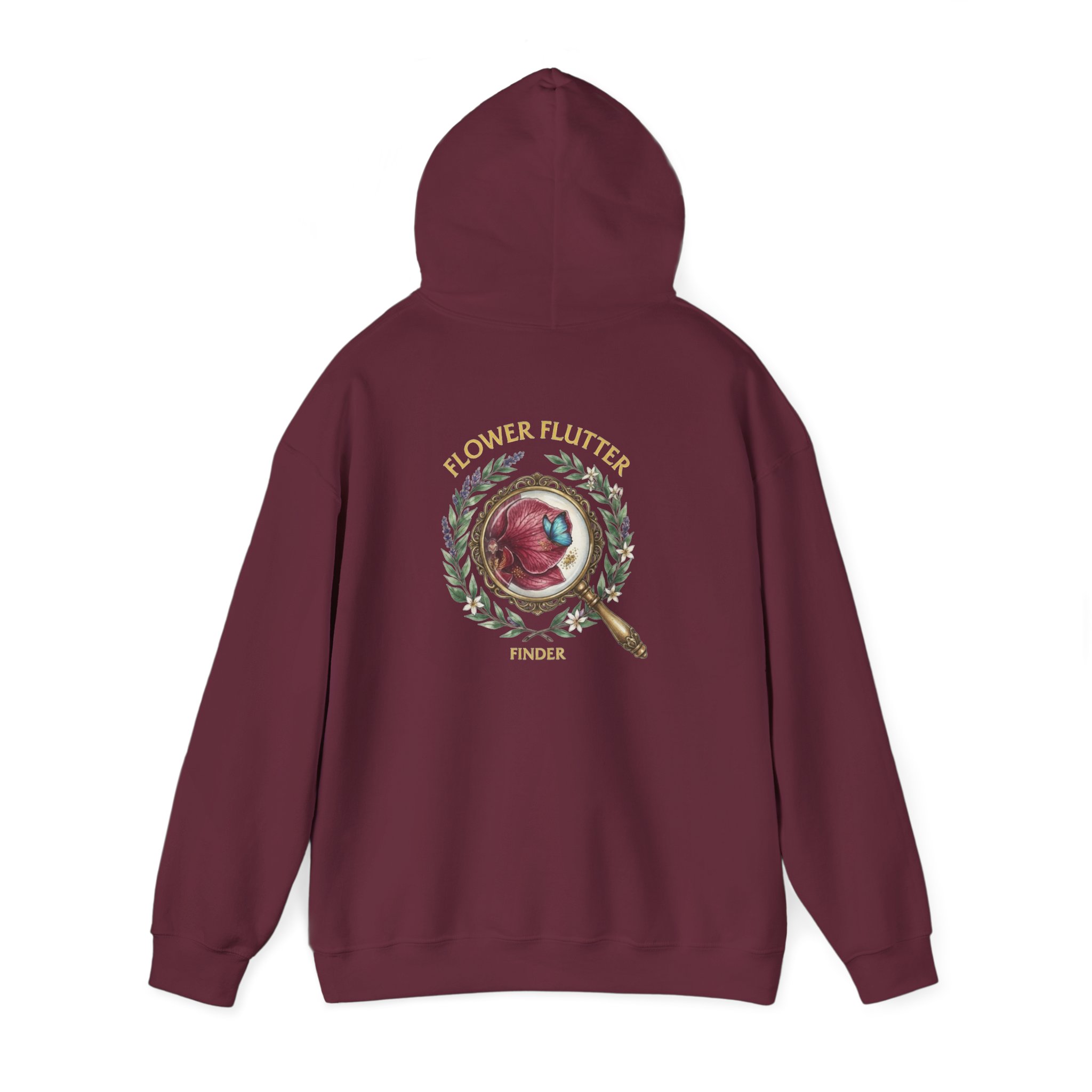FLOWER FLUTTER FINDER COLLECTION HOODIE — Unisex Classic Pullover Hoodie - Image 40