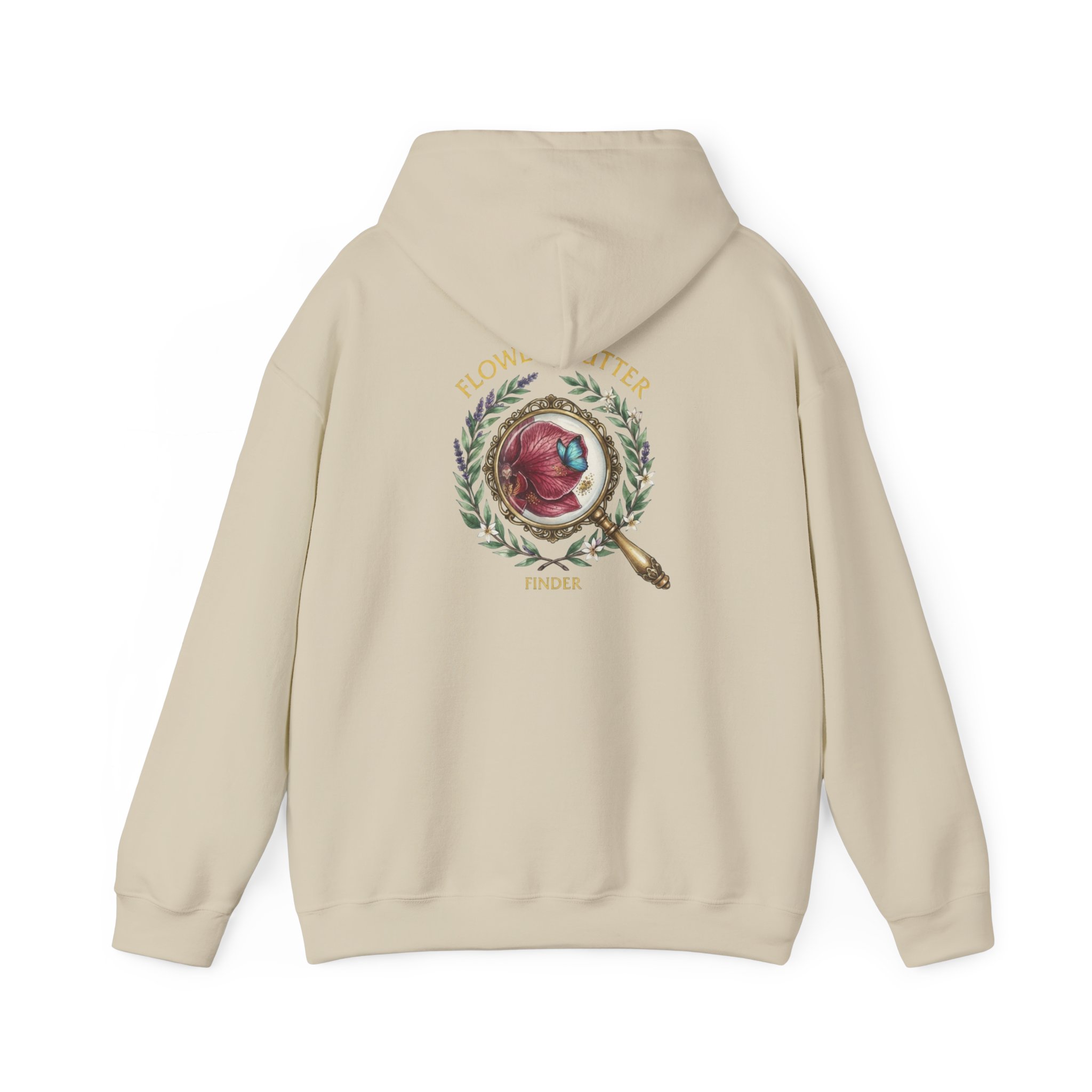 FLOWER FLUTTER FINDER COLLECTION HOODIE — Unisex Classic Pullover Hoodie - Image 35