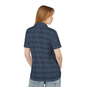 Archishop Navy Quilted Pattern Polo Shirt