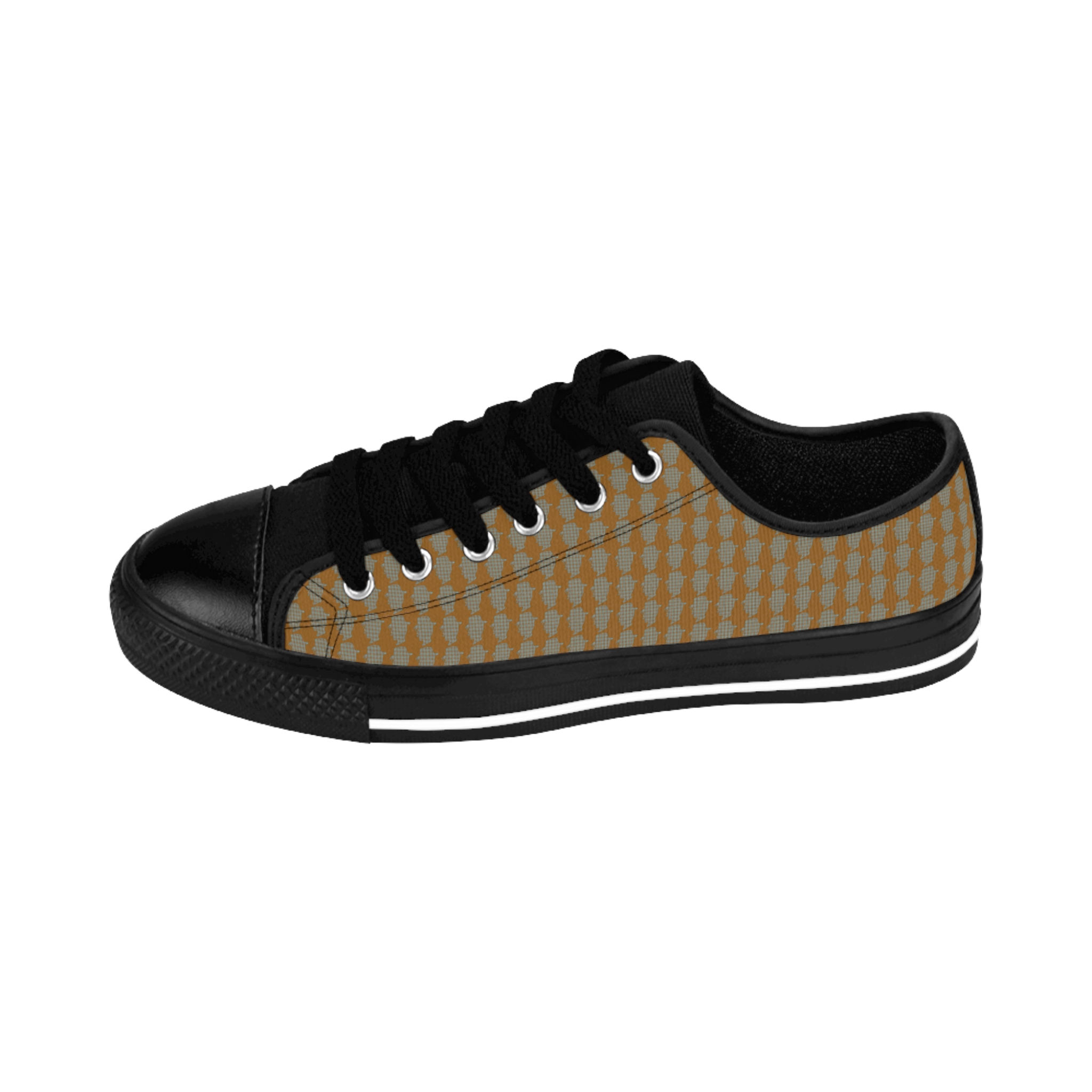Men’s Brown Plaid Low-Top Sneakers | The Gentleman Co - Image 4